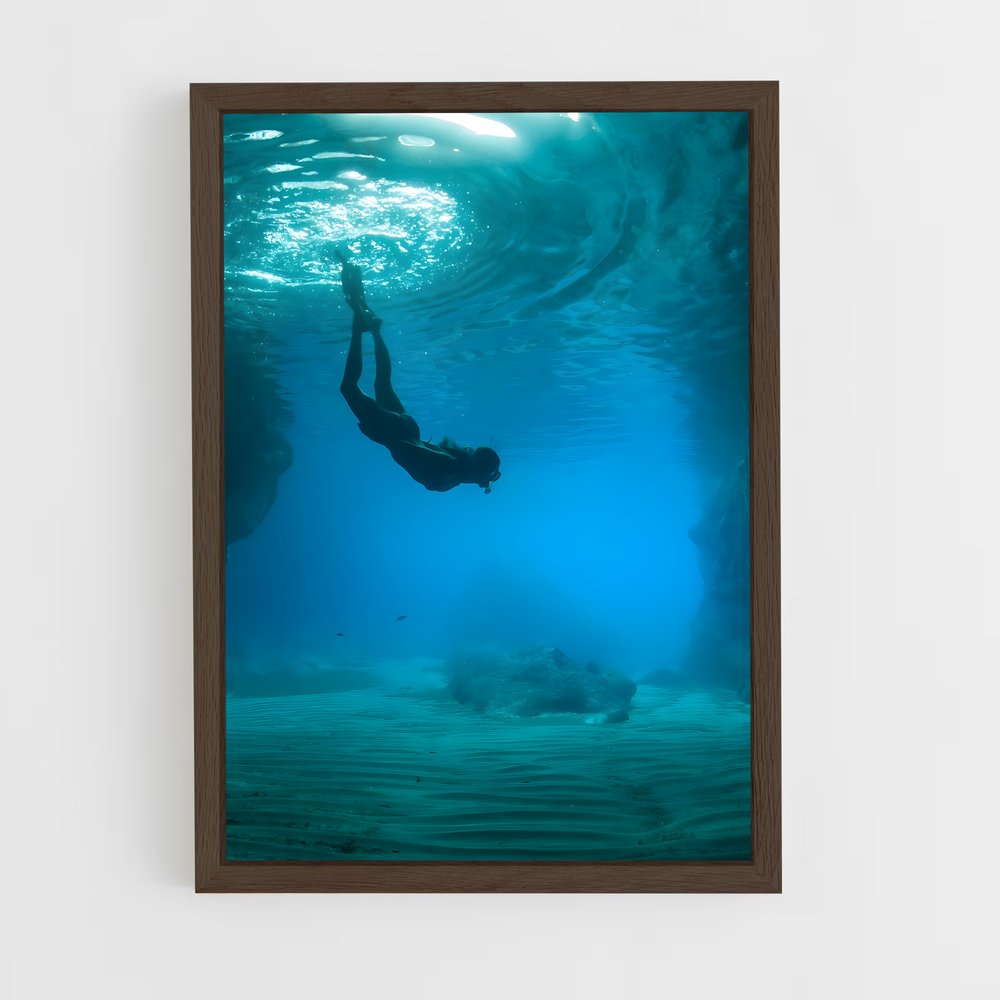 Poster Plongée Mystérieuse – affiche Plongée en apnée (vue 5)